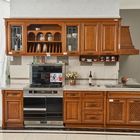 Luxury Classic E0 Solid Wood Kitchen Cabinets America Style Furniture